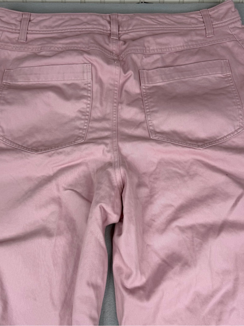 Old Navy Extra High Rise Barrel Leg Chino Pants Pink Women’s 14 Tall Cotton - Picture 4 of 7